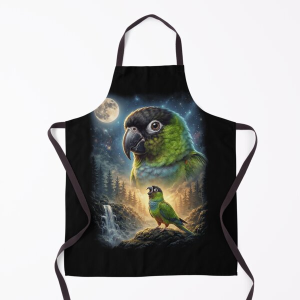 Item preview, Funny Nanday Conure Howling Moon Art Parrot Lover designed and sold by DoodleTortle.