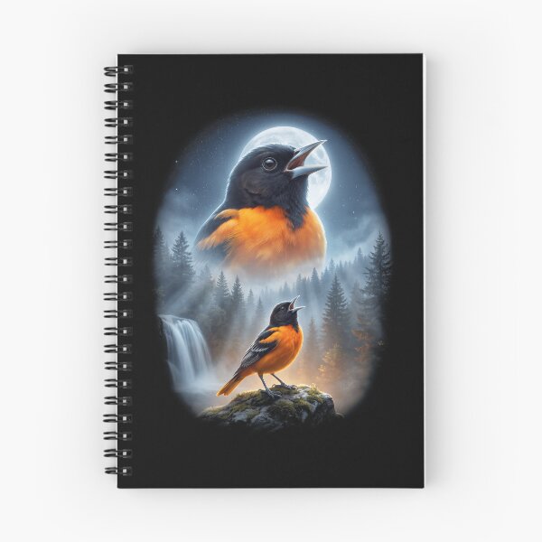 Item preview, Funny Oriole Howling Moon Art Bird Lover Birding designed and sold by DoodleTortle.