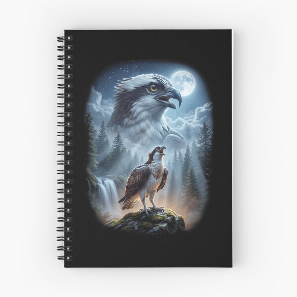 Item preview, Funny Osprey Howling Moon Art Bird Lover Birding designed and sold by DoodleTortle.