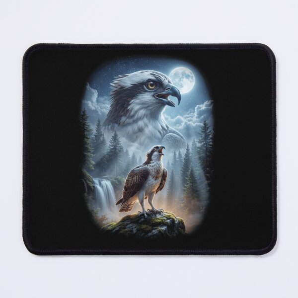 Item preview, Funny Osprey Howling Moon Art Bird Lover Birding designed and sold by DoodleTortle.