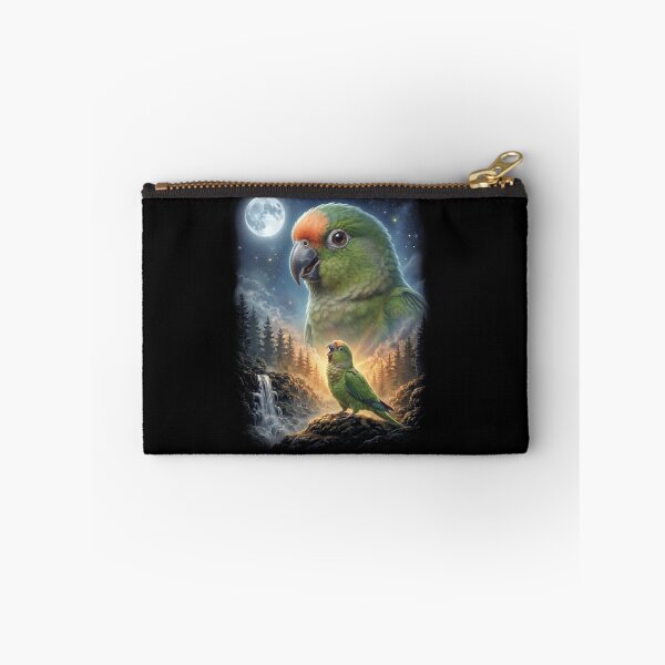 Item preview, Funny Peach Fronted Conure Howling Moon Art Parrot Lover designed and sold by DoodleTortle.
