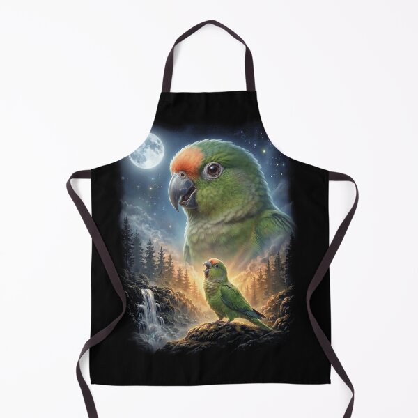 Item preview, Funny Peach Fronted Conure Howling Moon Art Parrot Lover designed and sold by DoodleTortle.