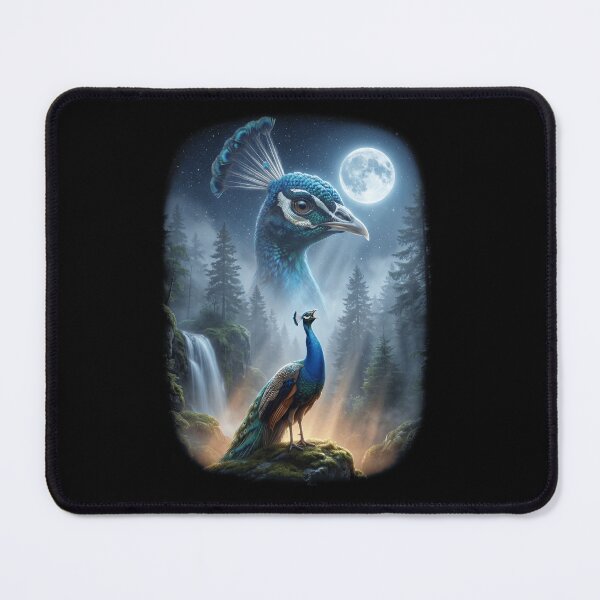 Item preview, Funny Peacock Howling Moon Art Bird Lover Birding designed and sold by DoodleTortle.