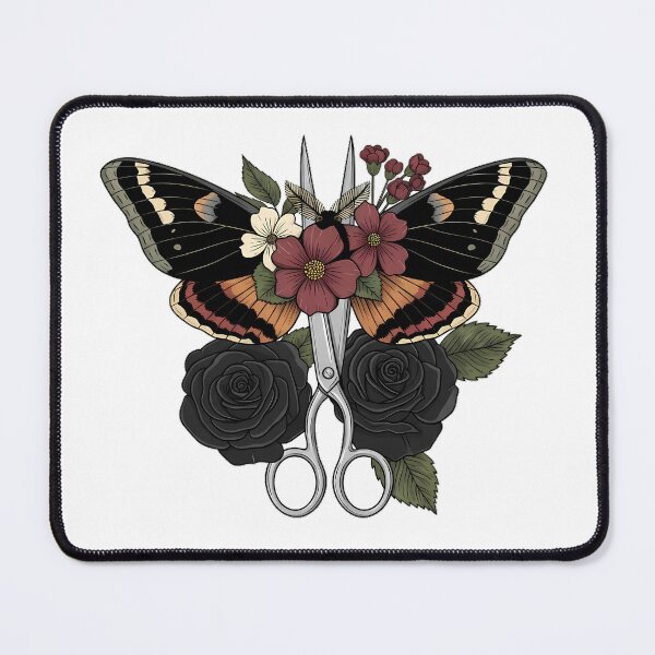 Item preview, Moth Velvet Ribbon Silver Scissors and Ribbon Gift designed and sold by IllumeInk.