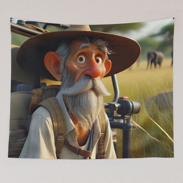 Item preview, Old Man on Safari designed and sold by Colin Bentham.