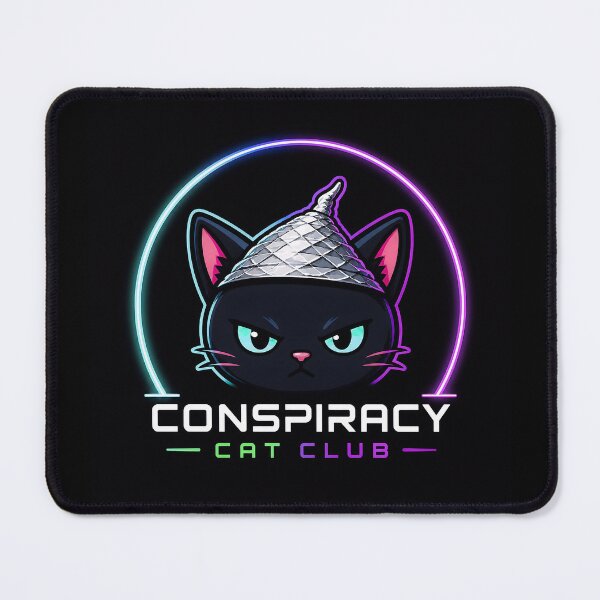 Item preview, Conspiracy Cat Club Neon Logo Tinfoil Hat Cyberpunk designed and sold by Conspiracy Cat Club.