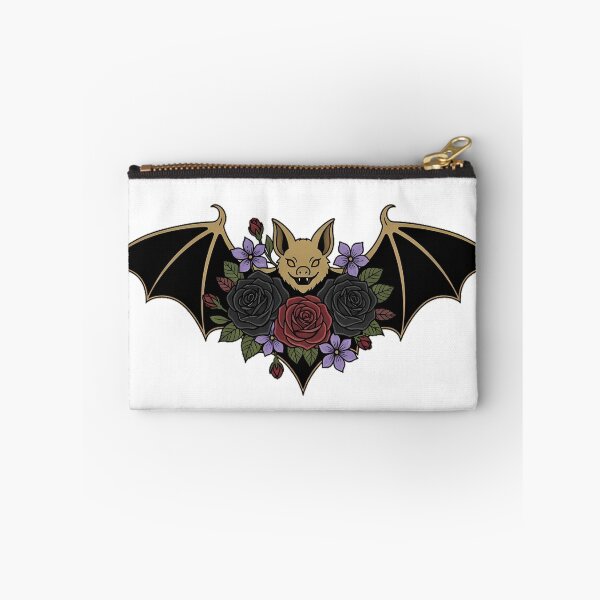 Item preview, Bat Black Rose Violet Flowers Gift designed and sold by IllumeInk.