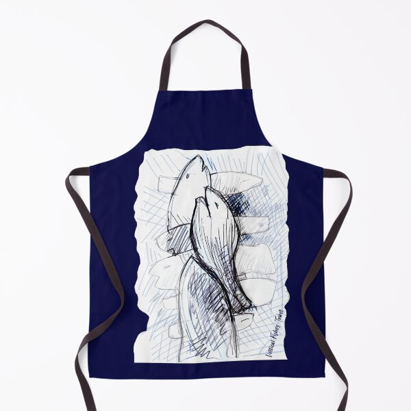 Item preview, Vertical Fishes Tower (Original Ink Drawing by ACCI) designed and sold by VanyssaGraphics.