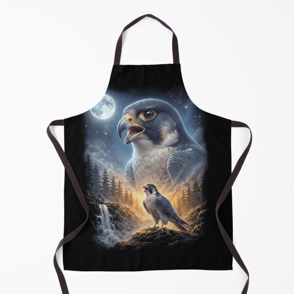 Item preview, Funny Peregrine Falcon Howling Moon Art Bird Lover Birding designed and sold by DoodleTortle.