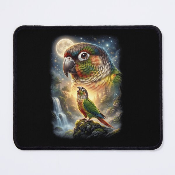 Item preview, Funny Pineapple Green Cheeked Conure Howling Moon Art Parrot Lover designed and sold by DoodleTortle.