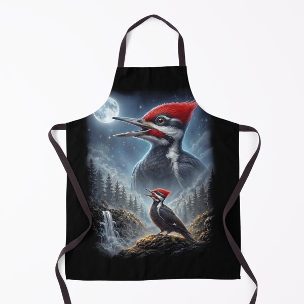 Item preview, Funny Pileated Woodpecker Howling Moon Art Bird Lover Birding designed and sold by DoodleTortle.