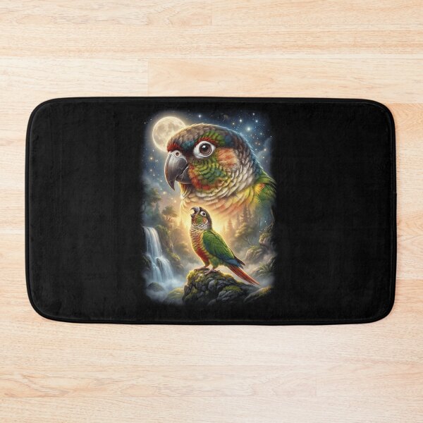 Item preview, Funny Pineapple Green Cheeked Conure Howling Moon Art Parrot Lover designed and sold by DoodleTortle.