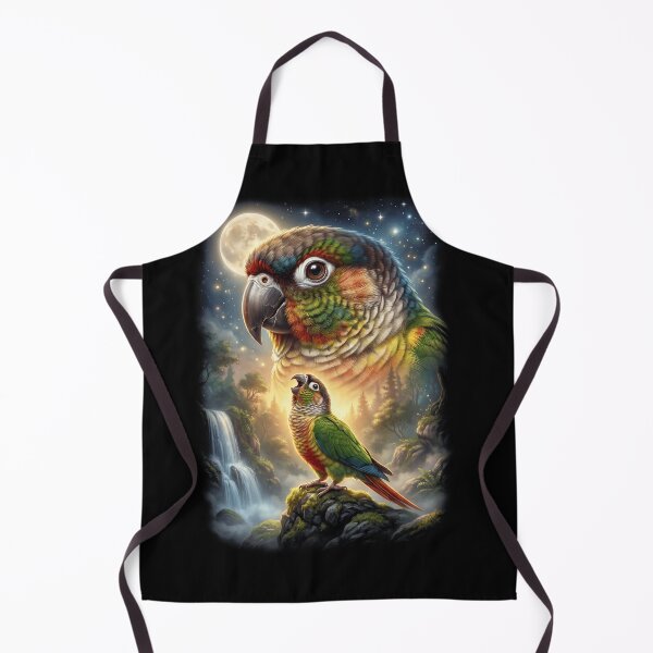 Item preview, Funny Pineapple Green Cheeked Conure Howling Moon Art Parrot Lover designed and sold by DoodleTortle.