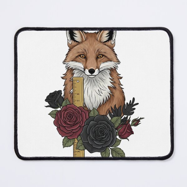Item preview, Fox Velvet Ribbon Brass Ruler and Rose Gift designed and sold by IllumeInk.