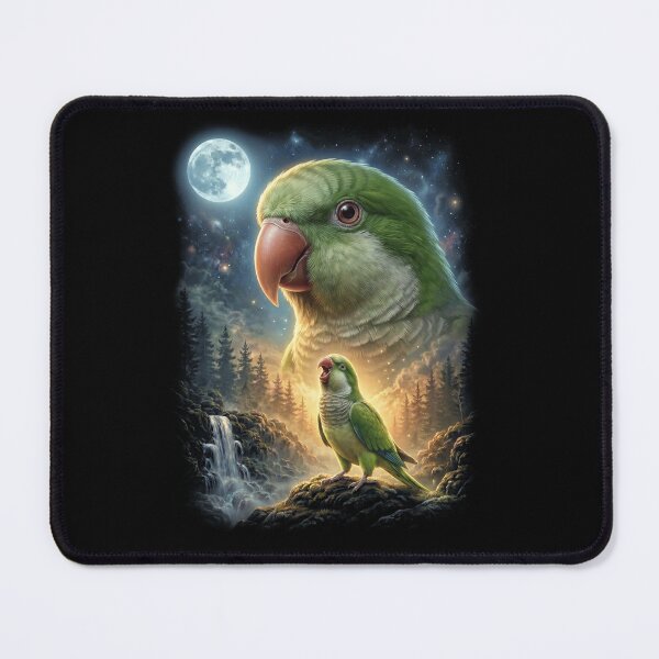 Item preview, Funny Quaker Howling Moon Art Parrot Lover designed and sold by DoodleTortle.
