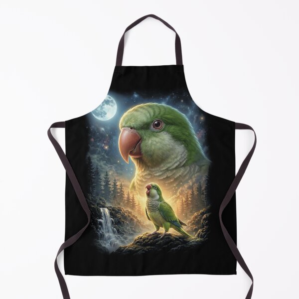 Item preview, Funny Quaker Howling Moon Art Parrot Lover designed and sold by DoodleTortle.