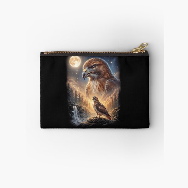 Item preview, Funny Red tailed Hawk Howling Moon Art Bird Lover Birding designed and sold by DoodleTortle.