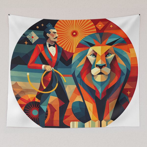 Item preview, Wall Art - Postcard - Circus Majesty in Geometric Color designed and sold by ForeverPrintsOK.