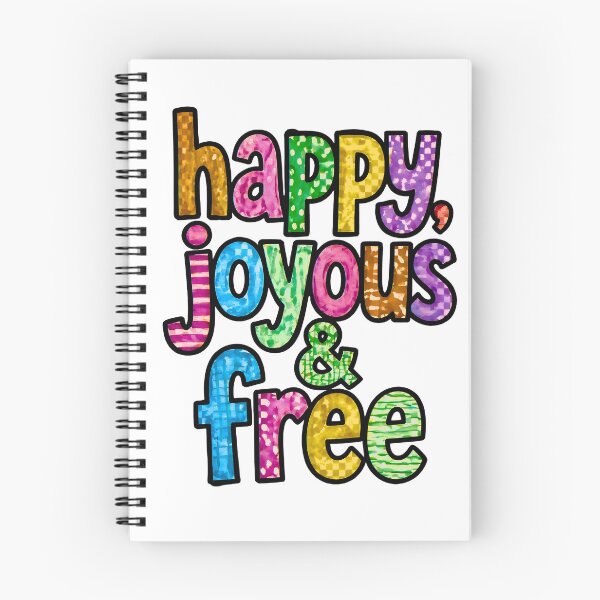 Item preview, colorful 12 step slogan "happy, joyous & free" designed and sold by OmStudioz .
