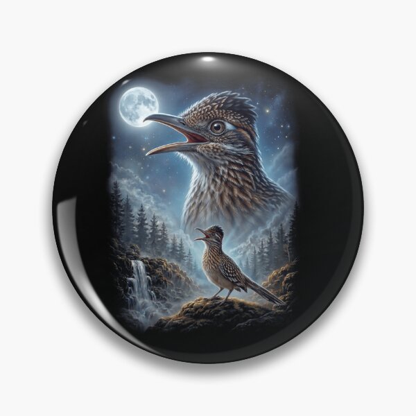 Item preview, Funny Roadrunner Howling Moon Art Bird Lover Birding designed and sold by DoodleTortle.