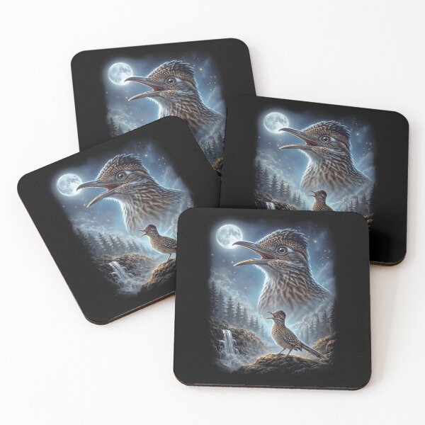 Item preview, Funny Roadrunner Howling Moon Art Bird Lover Birding designed and sold by DoodleTortle.