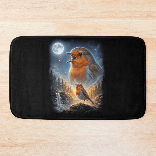 Item preview, Funny Robin Howling Moon Art Bird Lover Birding designed and sold by DoodleTortle.