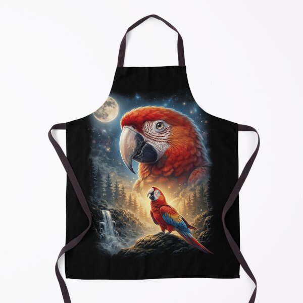 Item preview, Funny Scarlet Macaw Howling Moon Art Parrot Lover designed and sold by DoodleTortle.