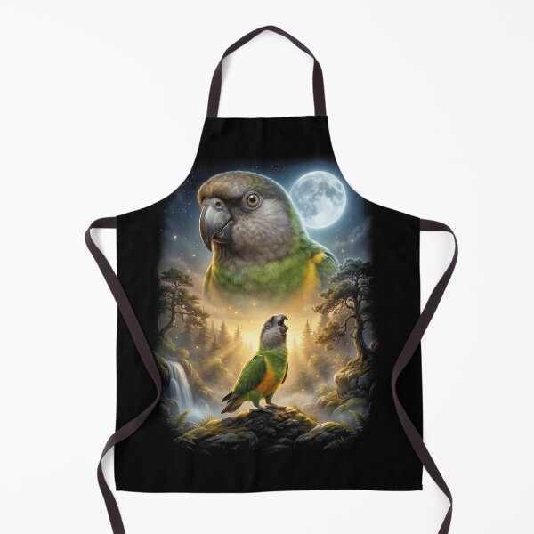 Item preview, Funny Senegal Parrot Howling Moon Art Parrot Lover designed and sold by DoodleTortle.