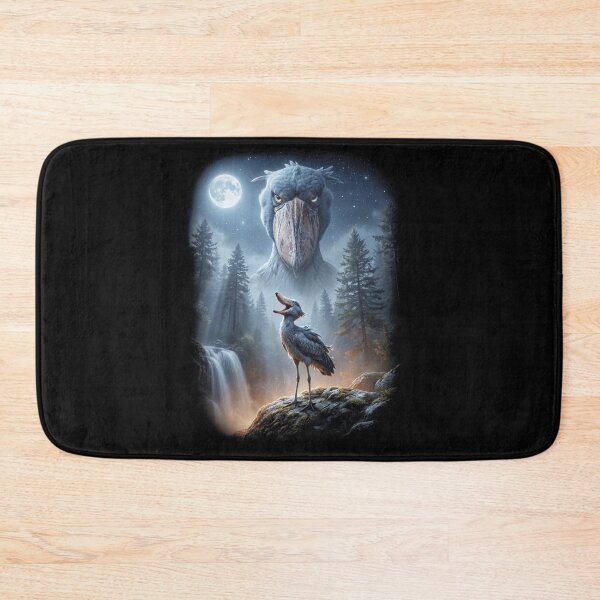 Item preview, Funny Shoebill Bird Howling Moon Art Bird Lover Birding designed and sold by DoodleTortle.