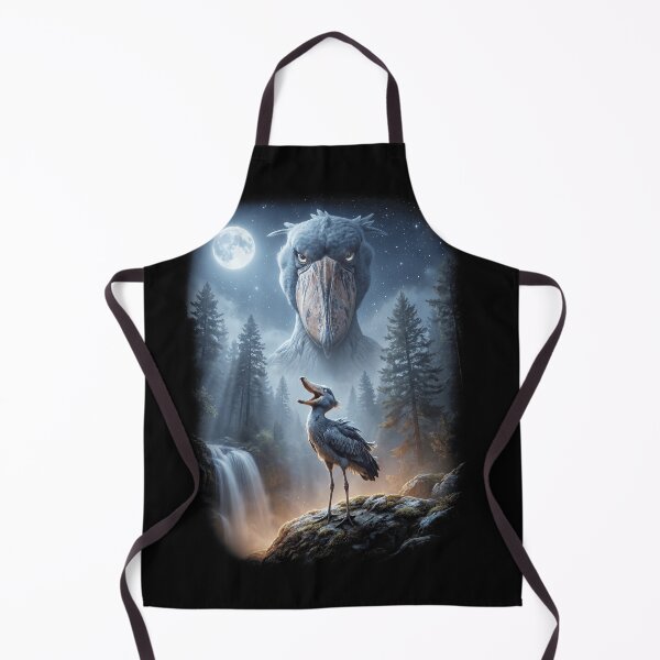 Item preview, Funny Shoebill Bird Howling Moon Art Bird Lover Birding designed and sold by DoodleTortle.