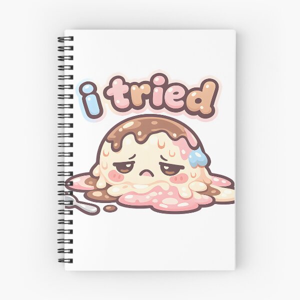 Item preview, "I Tried" | Funny Melted Ice Cream & Failed Effort Cartoon designed and sold by Naviora.