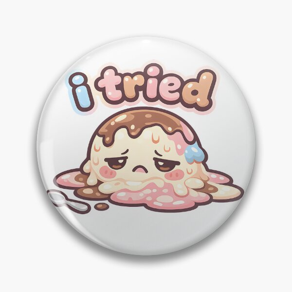 Item preview, "I Tried" | Funny Melted Ice Cream & Failed Effort Cartoon designed and sold by Naviora.