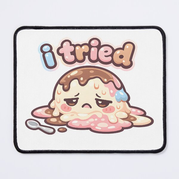 Item preview, "I Tried" | Funny Melted Ice Cream & Failed Effort Cartoon designed and sold by Naviora.