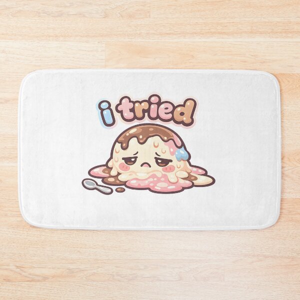 Item preview, "I Tried" | Funny Melted Ice Cream & Failed Effort Cartoon designed and sold by Naviora.