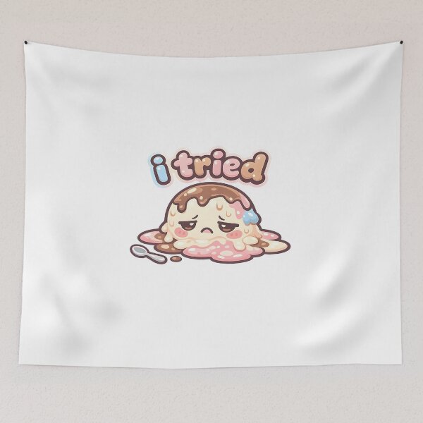 Item preview, "I Tried" | Funny Melted Ice Cream & Failed Effort Cartoon designed and sold by Naviora.