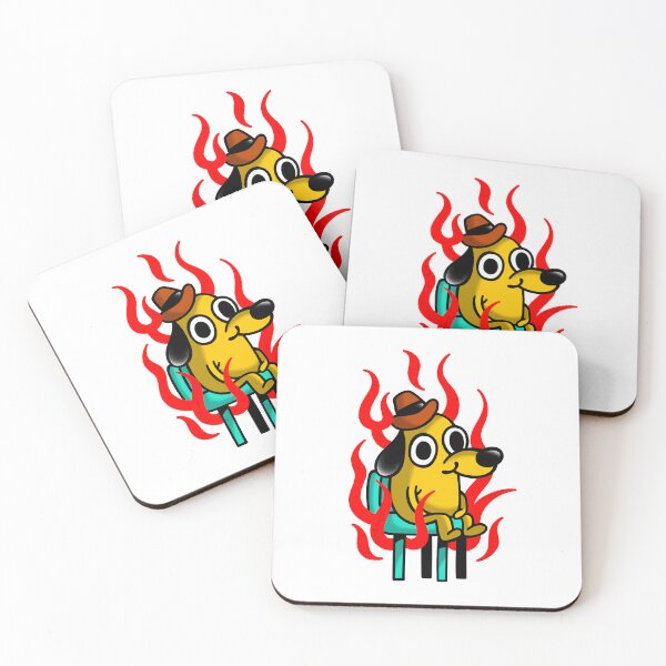 Item preview, This is fine meme dog funny silly design designed and sold by nathanmurphyart.