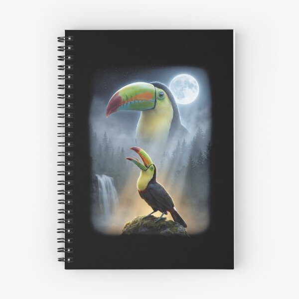 Item preview, Funny Tropical Toucan Howling Moon Art Bird Lover Birding designed and sold by DoodleTortle.