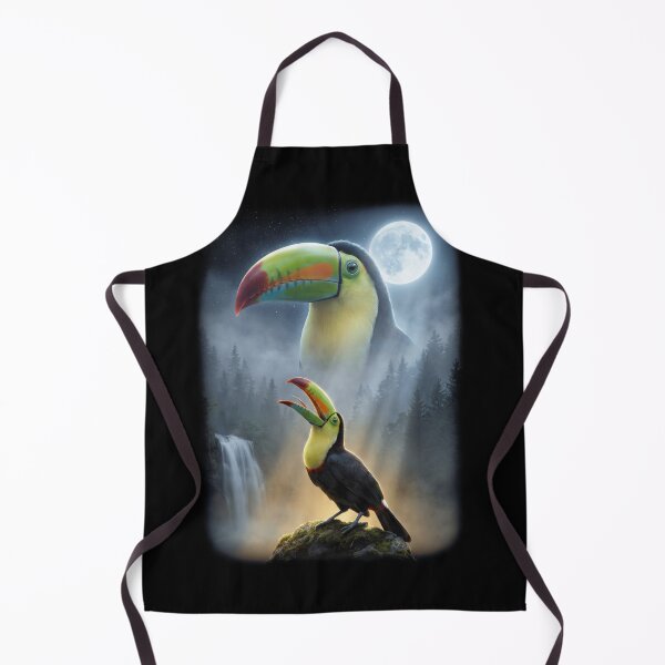 Item preview, Funny Tropical Toucan Howling Moon Art Bird Lover Birding designed and sold by DoodleTortle.