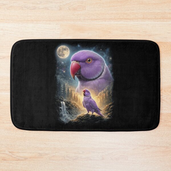 Item preview, Funny Violet Indian Ringneck Howling Moon Art Parrot Lover designed and sold by DoodleTortle.