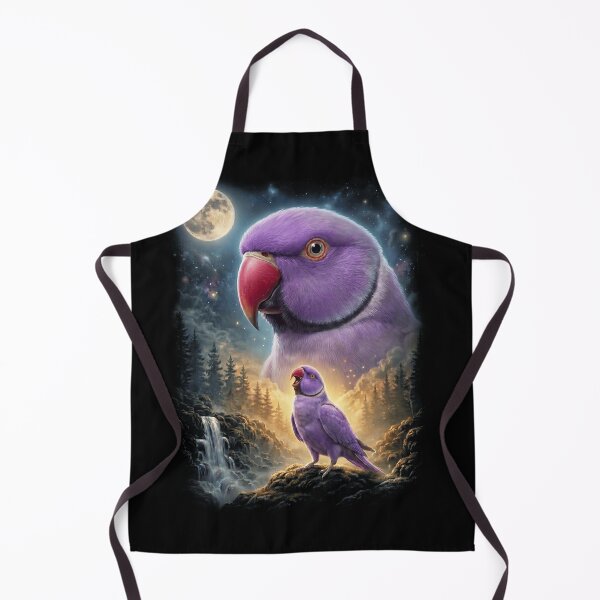 Item preview, Funny Violet Indian Ringneck Howling Moon Art Parrot Lover designed and sold by DoodleTortle.