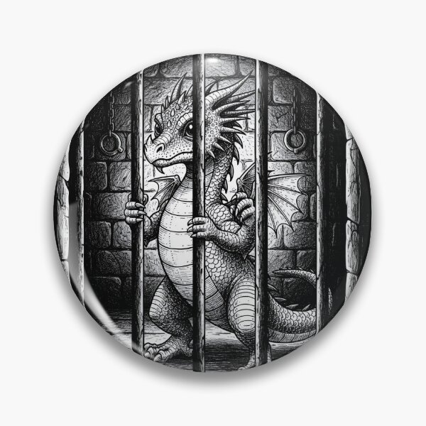 Item preview, Lonely Baby Dragon Behind Bars designed and sold by Darkness Hole.