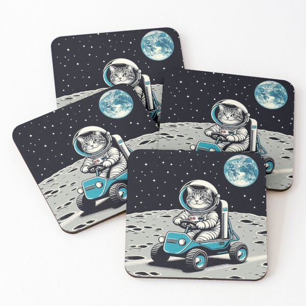 Item preview, Astronaut Cat – Lunar Rover Adventure designed and sold by Dogandesighn.