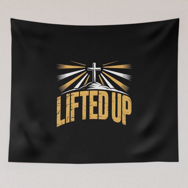 Item preview, Lifted Up - Christian Worship Faith Based Graphic Tee designed and sold by ForgedByFaith.