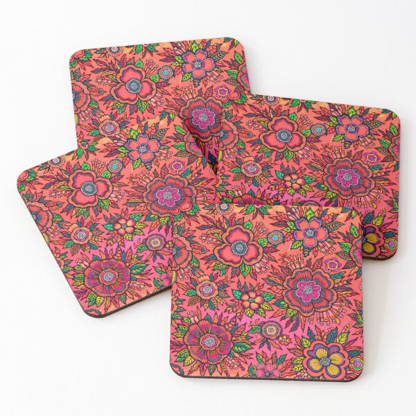 Item preview, HESTIA: Sacred Ember — Warm Maximalist Hand-Drawn Floral Art designed and sold by Bloom Theory.