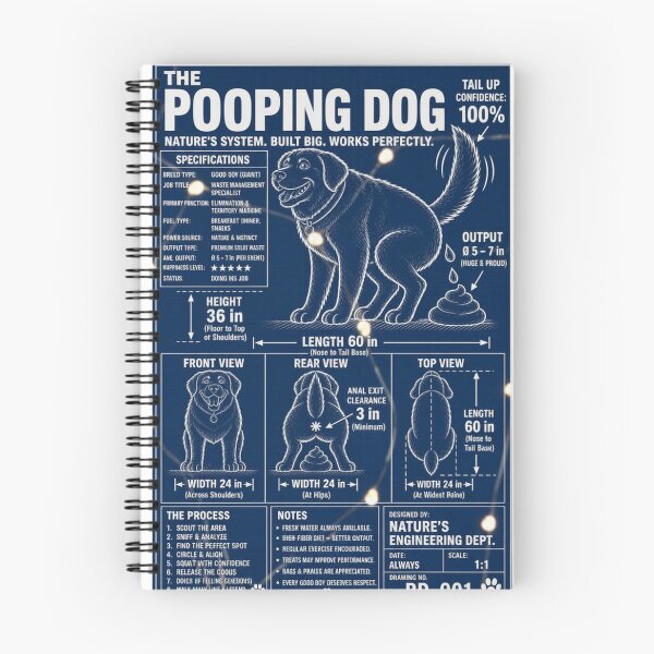 Item preview, Good Boy Blueprint Pooping Dog designed and sold by Willyboy16.