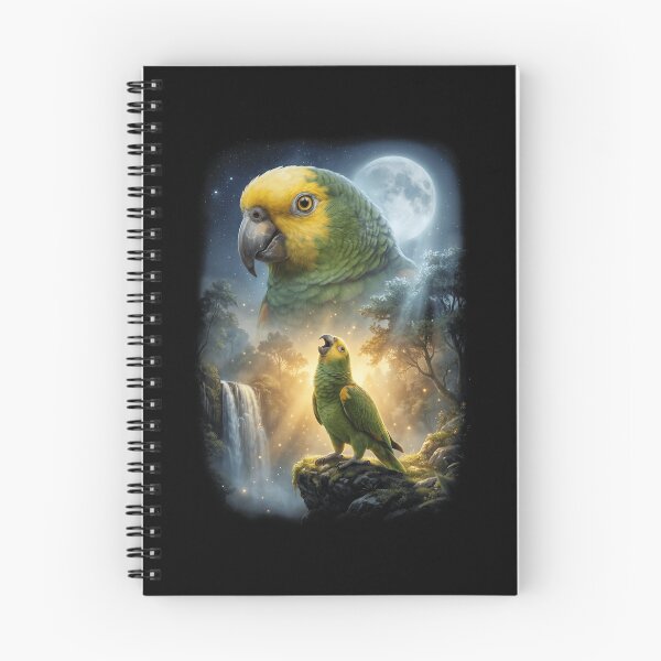 Item preview, Funny Yellow Headed Howling Moon Art Parrot Lover designed and sold by DoodleTortle.
