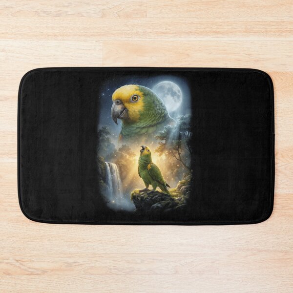 Item preview, Funny Yellow Headed Howling Moon Art Parrot Lover designed and sold by DoodleTortle.