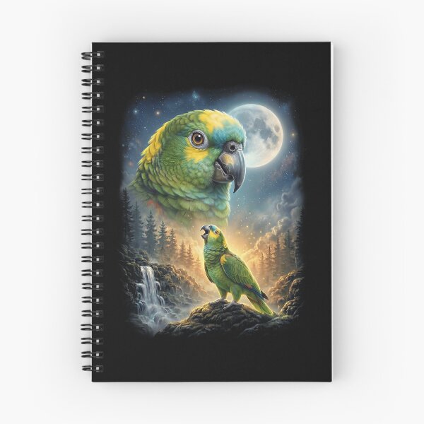 Item preview, Funny Yellow Naped Amazon Howling Moon Art Parrot Lover designed and sold by DoodleTortle.