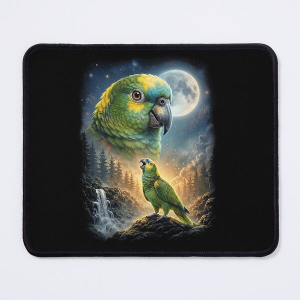 Item preview, Funny Yellow Naped Amazon Howling Moon Art Parrot Lover designed and sold by DoodleTortle.