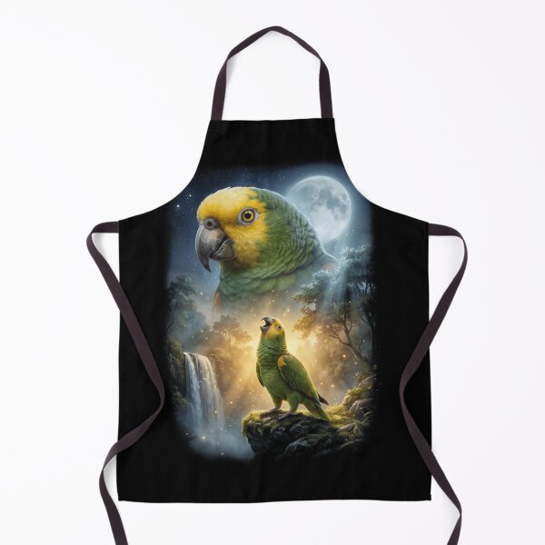 Item preview, Funny Yellow Headed Howling Moon Art Parrot Lover designed and sold by DoodleTortle.